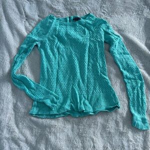 American Eagle Teal Blue Sweater